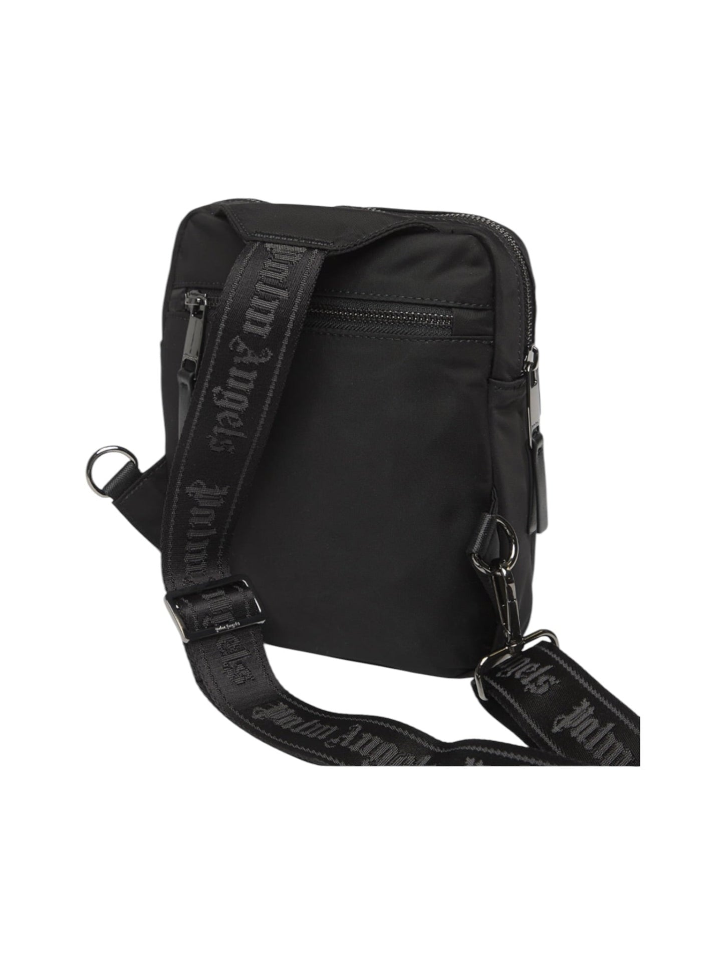 Palm Angels Logo Crossbody Bag Black White