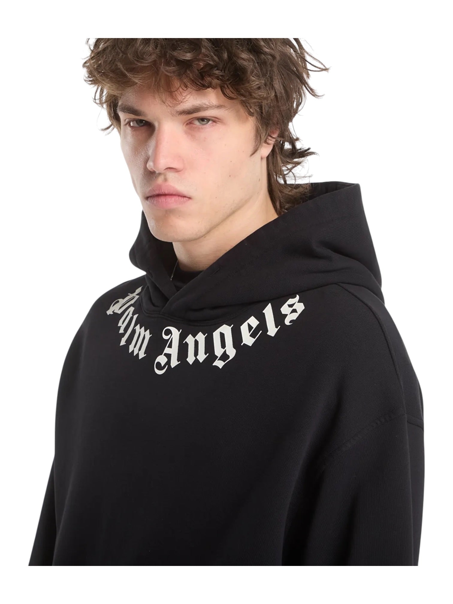 Probus Palm Angels Neck Logo Regular Hoodie Black Off White Palm Angels Neck Logo Regular Hoodie Black Off White XS