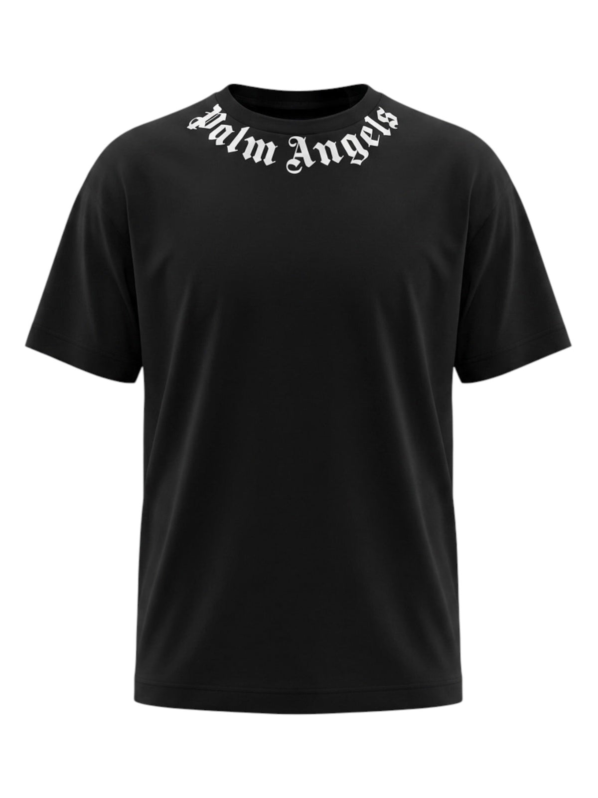 Probus Palm Angels Neck Logo Regular Tee Black Off White Palm Angels Neck Logo Regular Tee Black Off White S