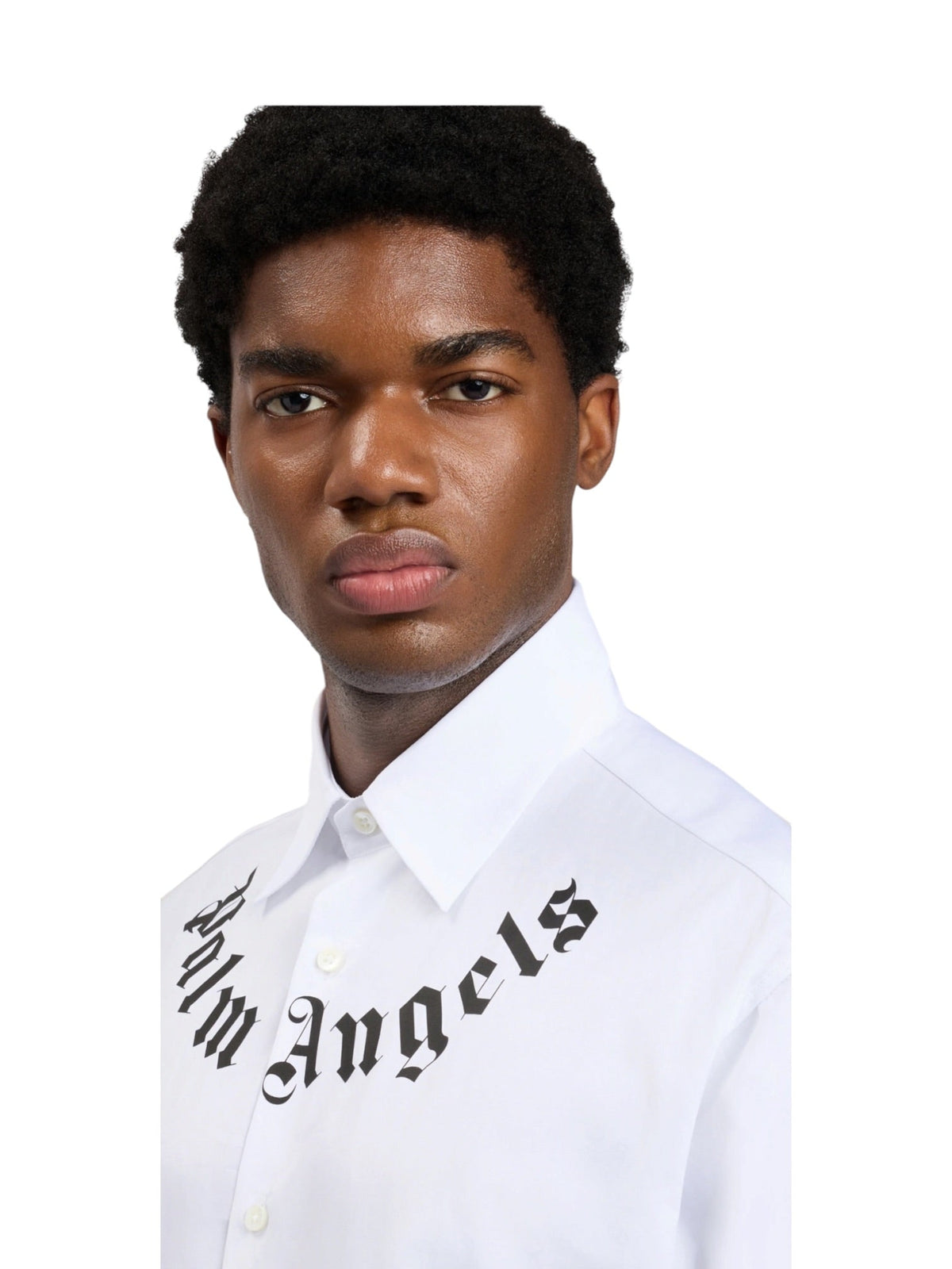 Probus Palm Angels Neck Logo Shirt L/S Off White Black Palm Angels Neck Logo Shirt L/S Off White Black S