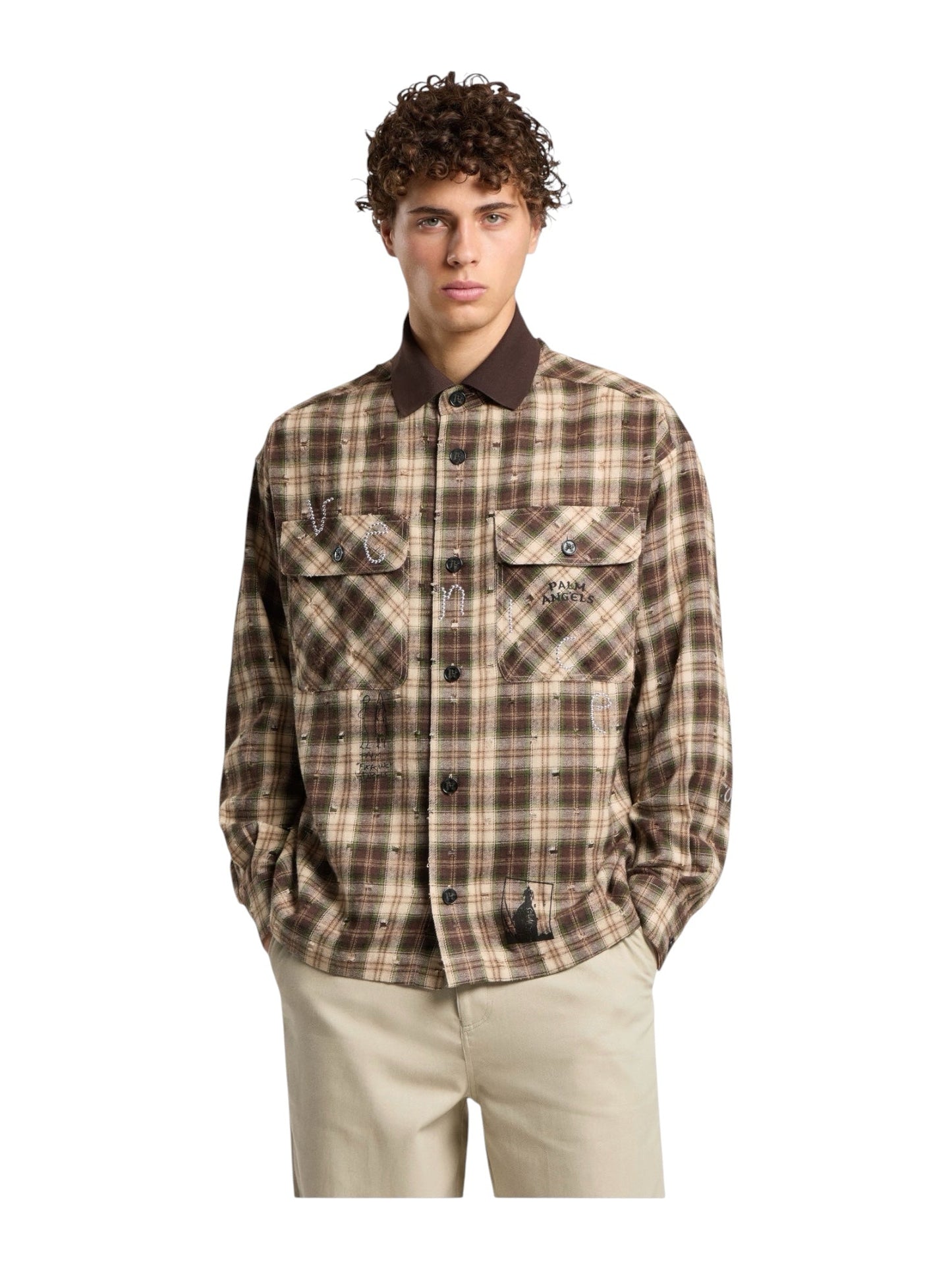 Probus Palm Angels Surfer Dream Check Loose Shirt L/S Multi Black Palm Angels Surfer Dream Check Loose Shirt L/S Multi Black S