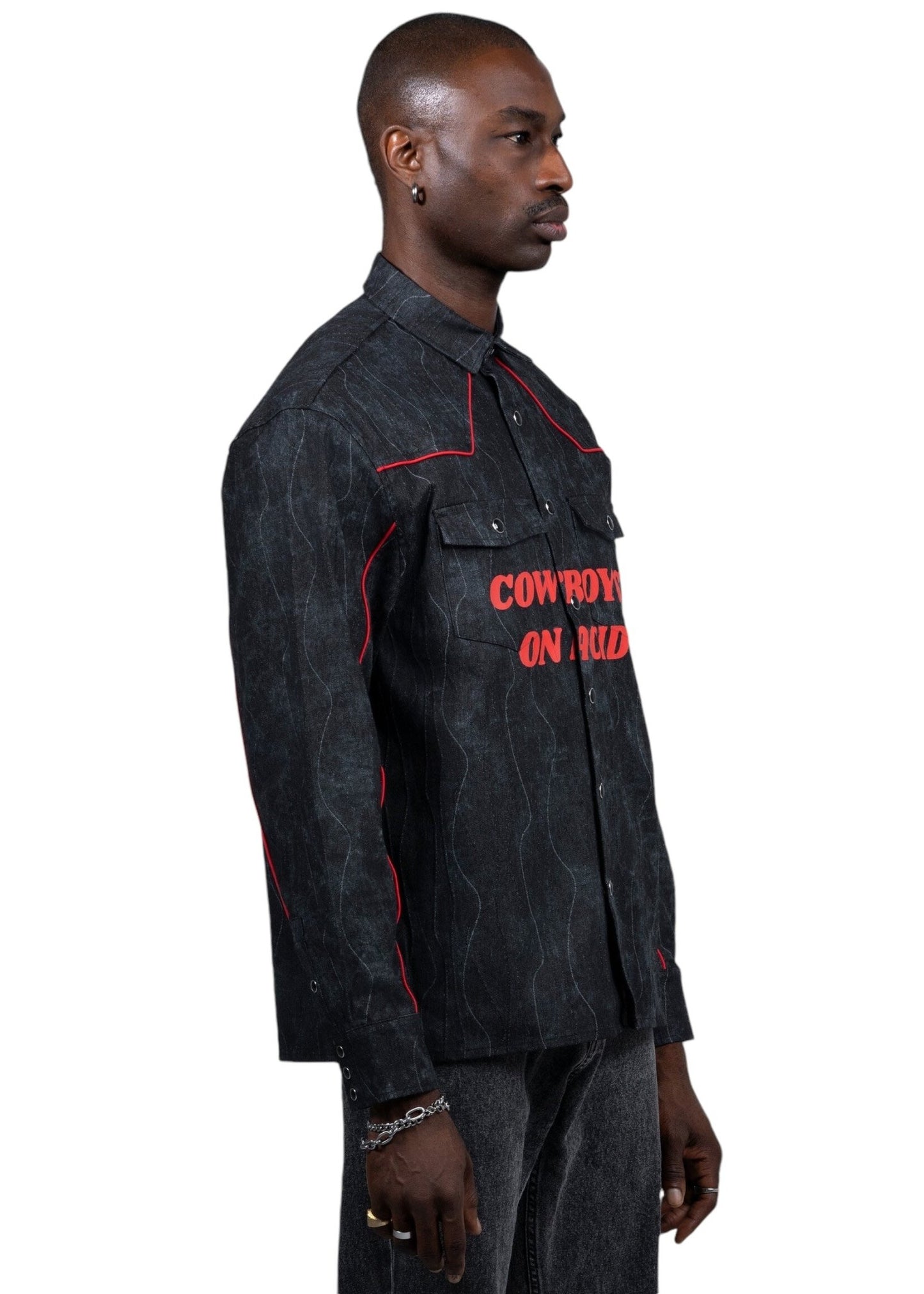 Pleasures Acid Cowboy Denim Shirt Blk