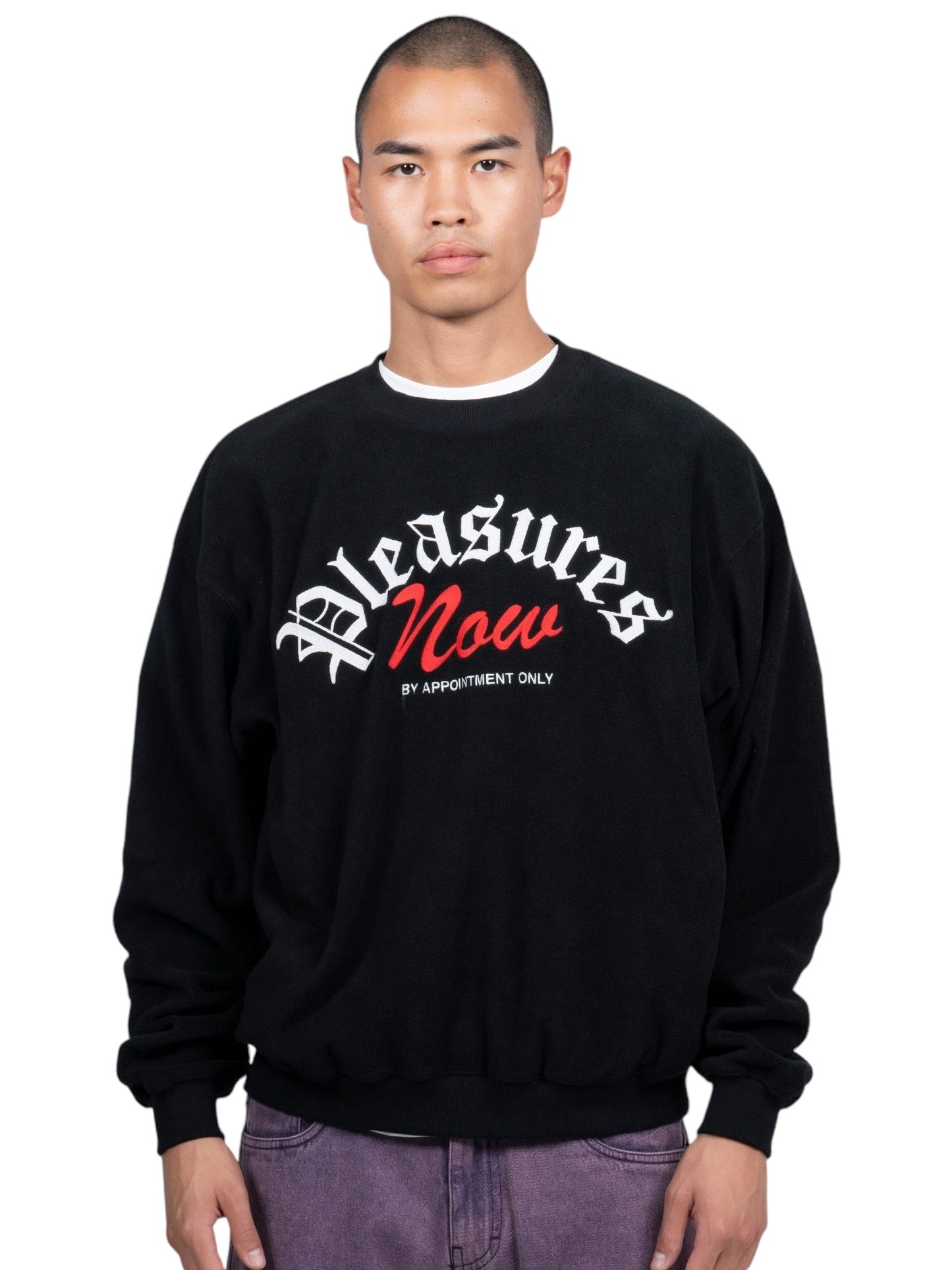 Pleasures Appointment Fleece Crew Black