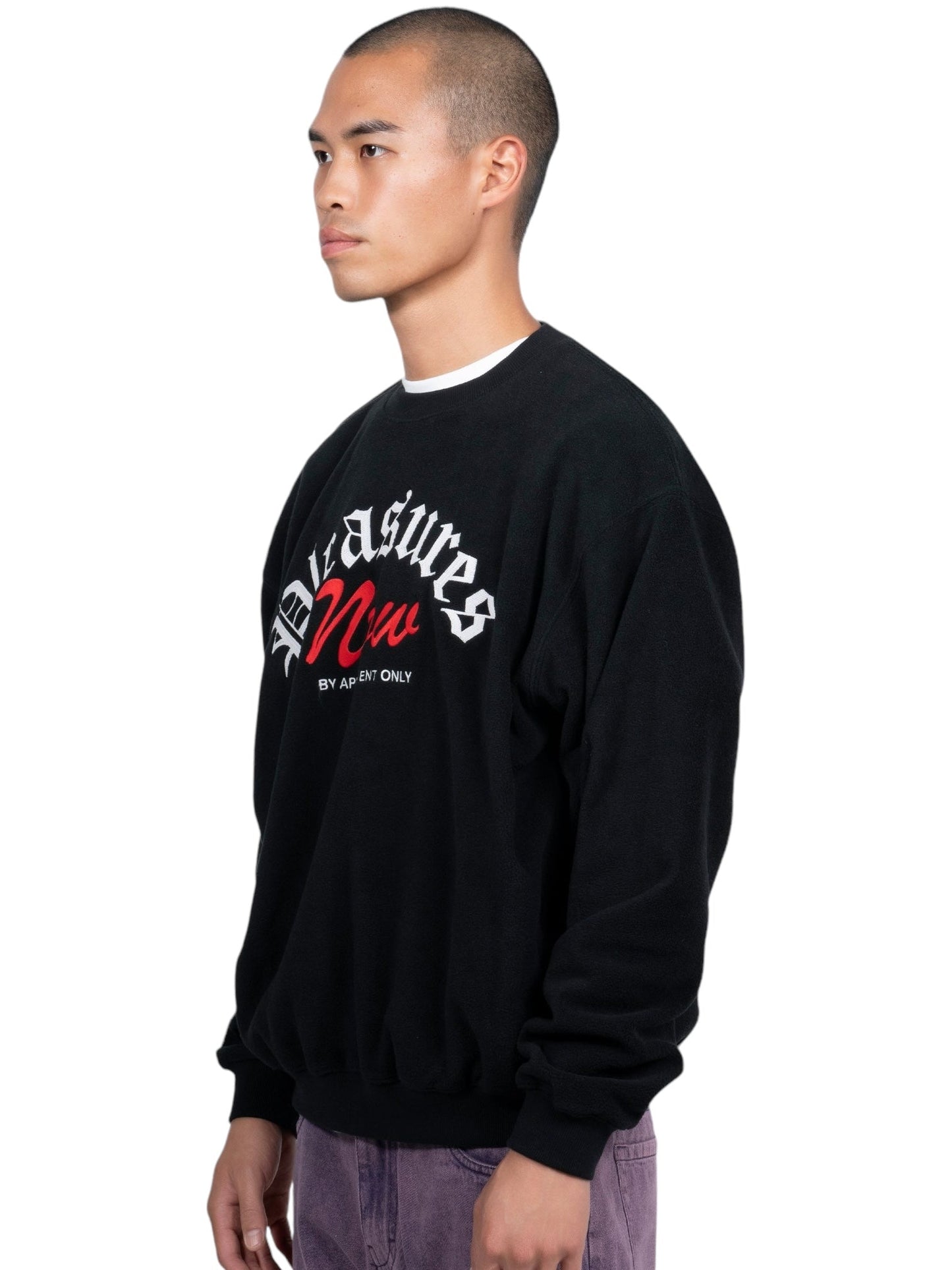 Pleasures Appointment Fleece Crew Black