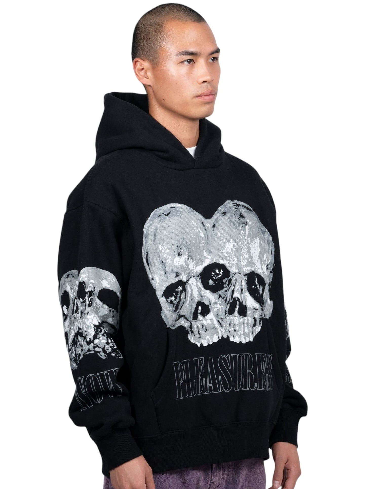 Pleasures Double Skull Hoodie in Black