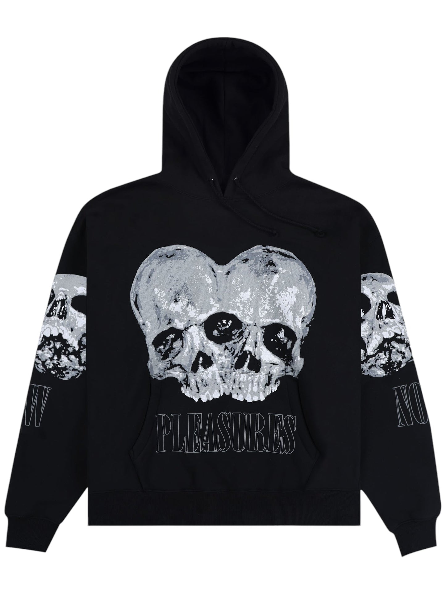 Pleasures Double Skull Hoodie in Black