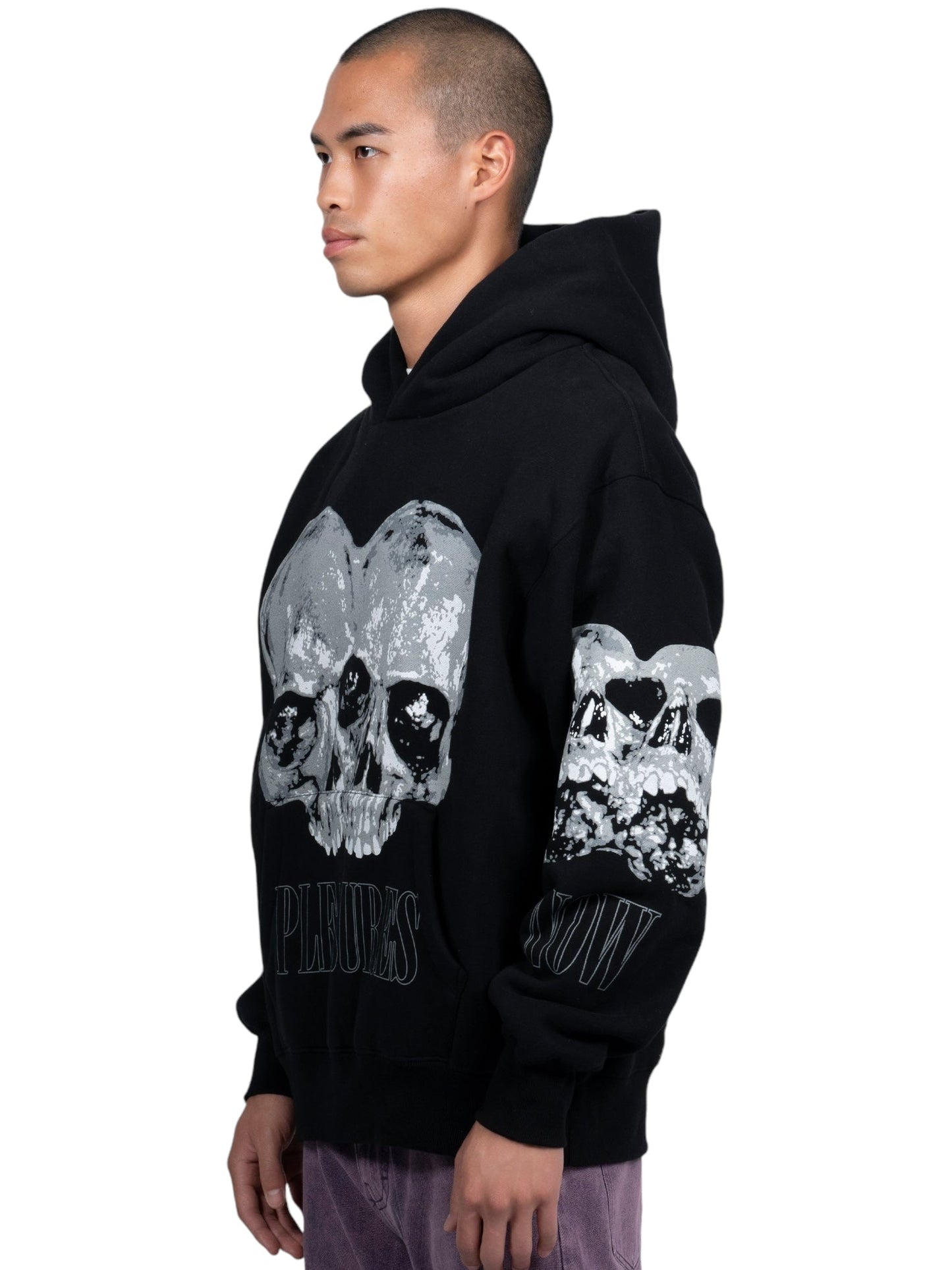 Pleasures Double Skull Hoodie in Black