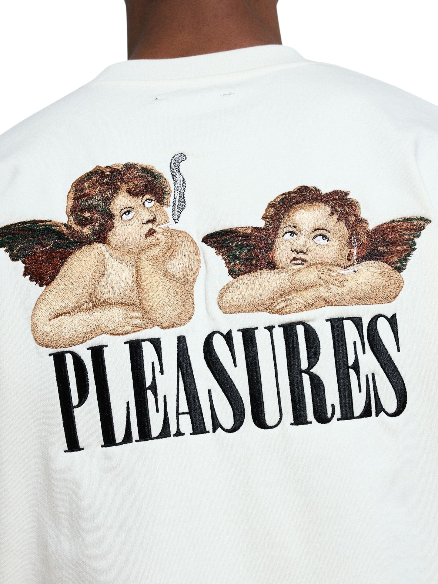 Pleasures Dynamic Short Sleeve Crewneck Ecru