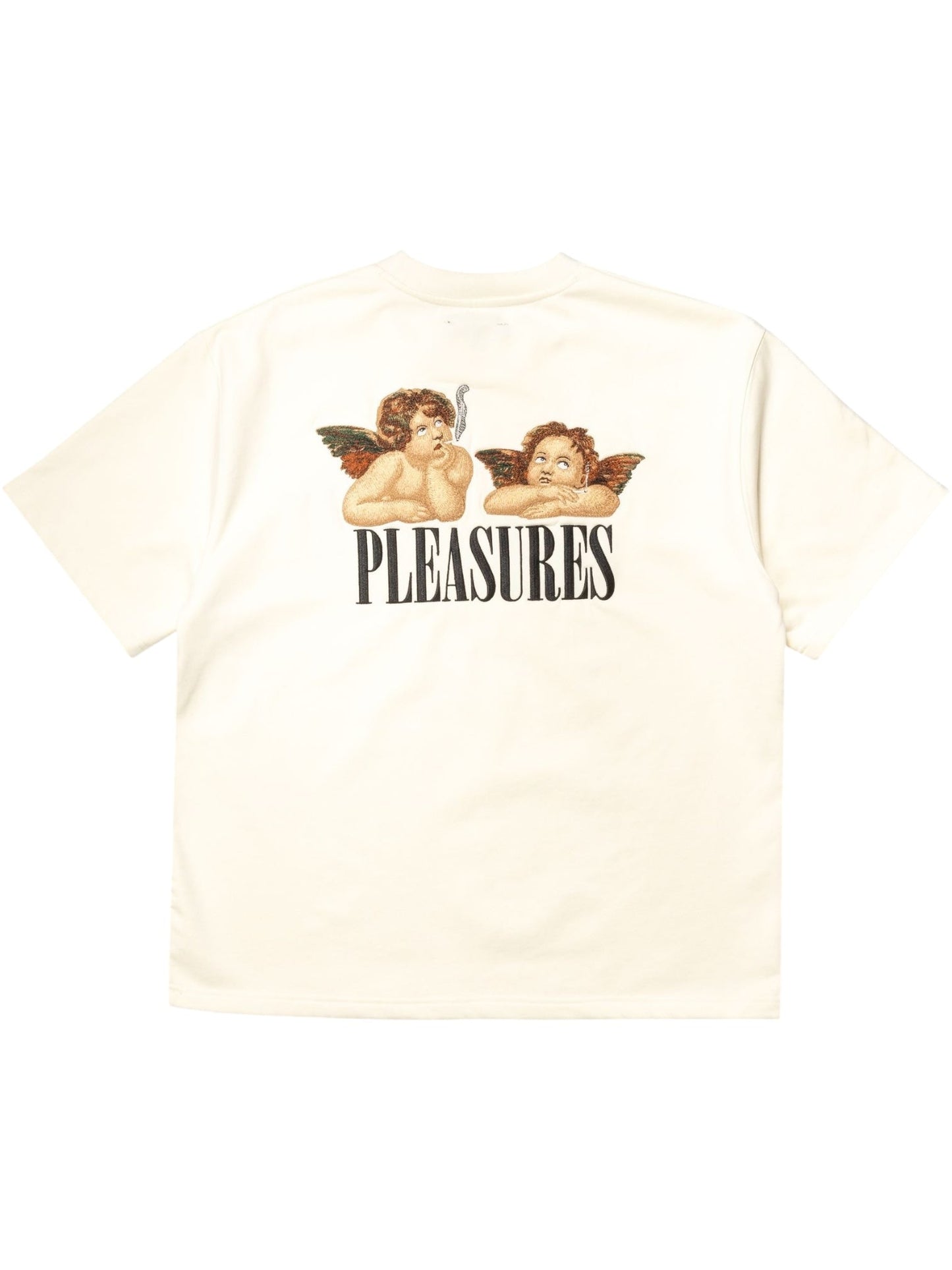 Pleasures Dynamic Short Sleeve Crewneck Ecru