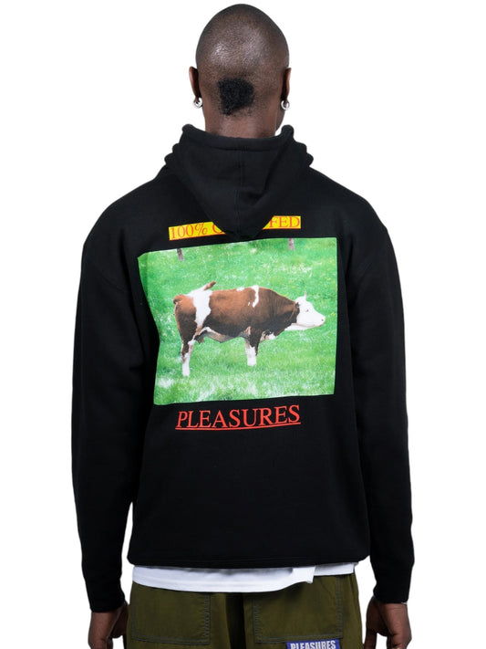 Pleasures Grass Fed Hoodie Black