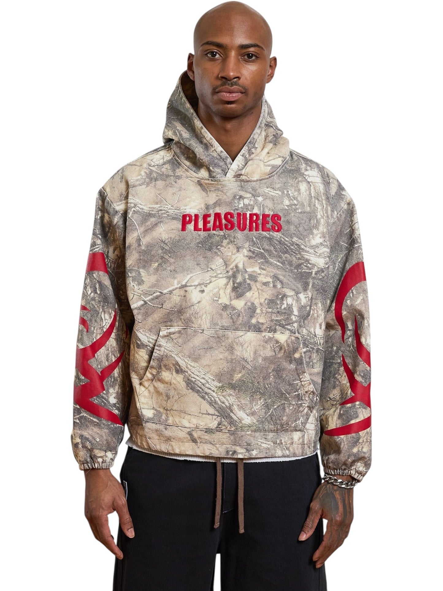 Pleasures Hunt Canvas Poncho Hoodie Camo