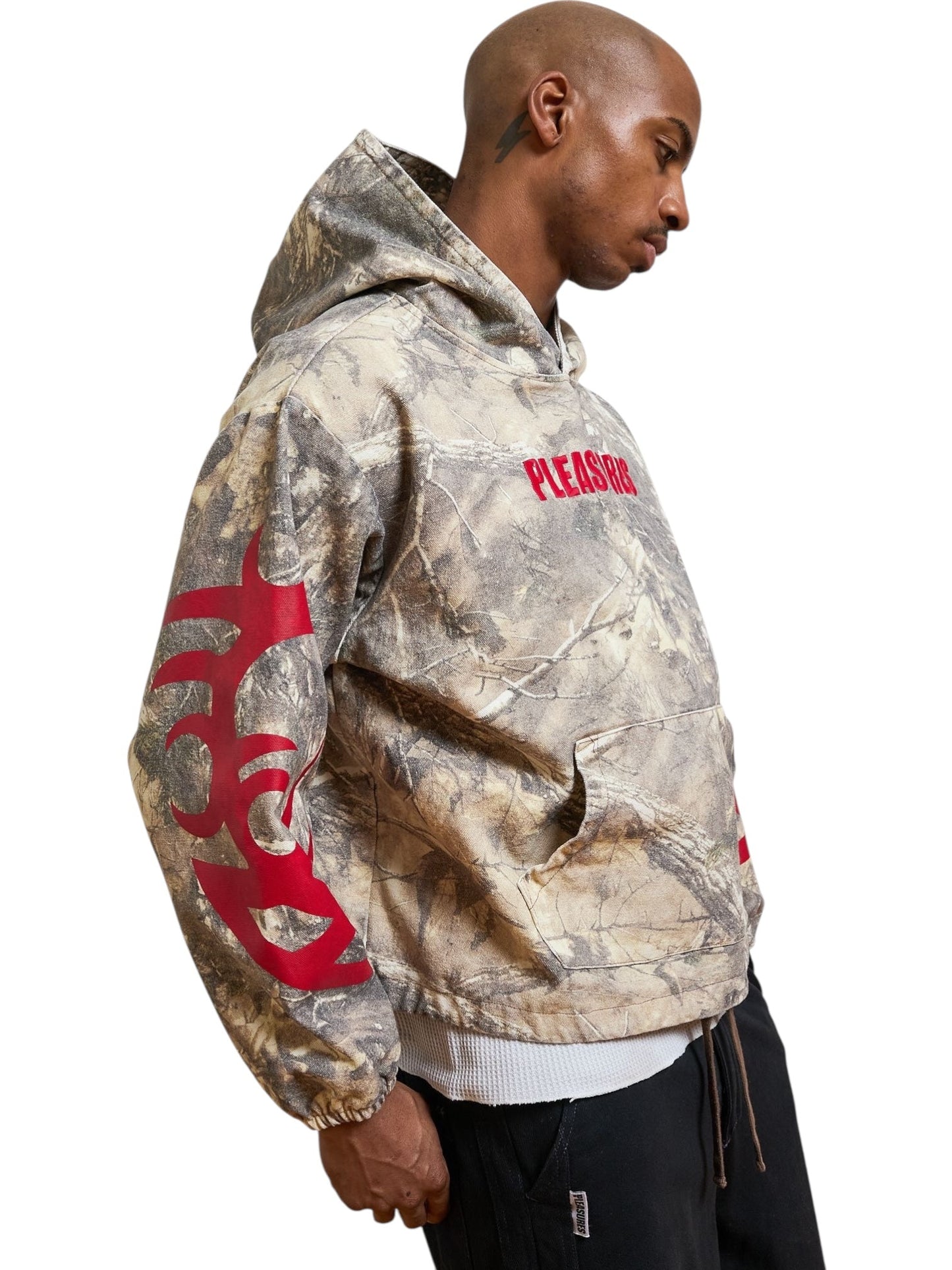 Pleasures Hunt Canvas Poncho Hoodie Camo