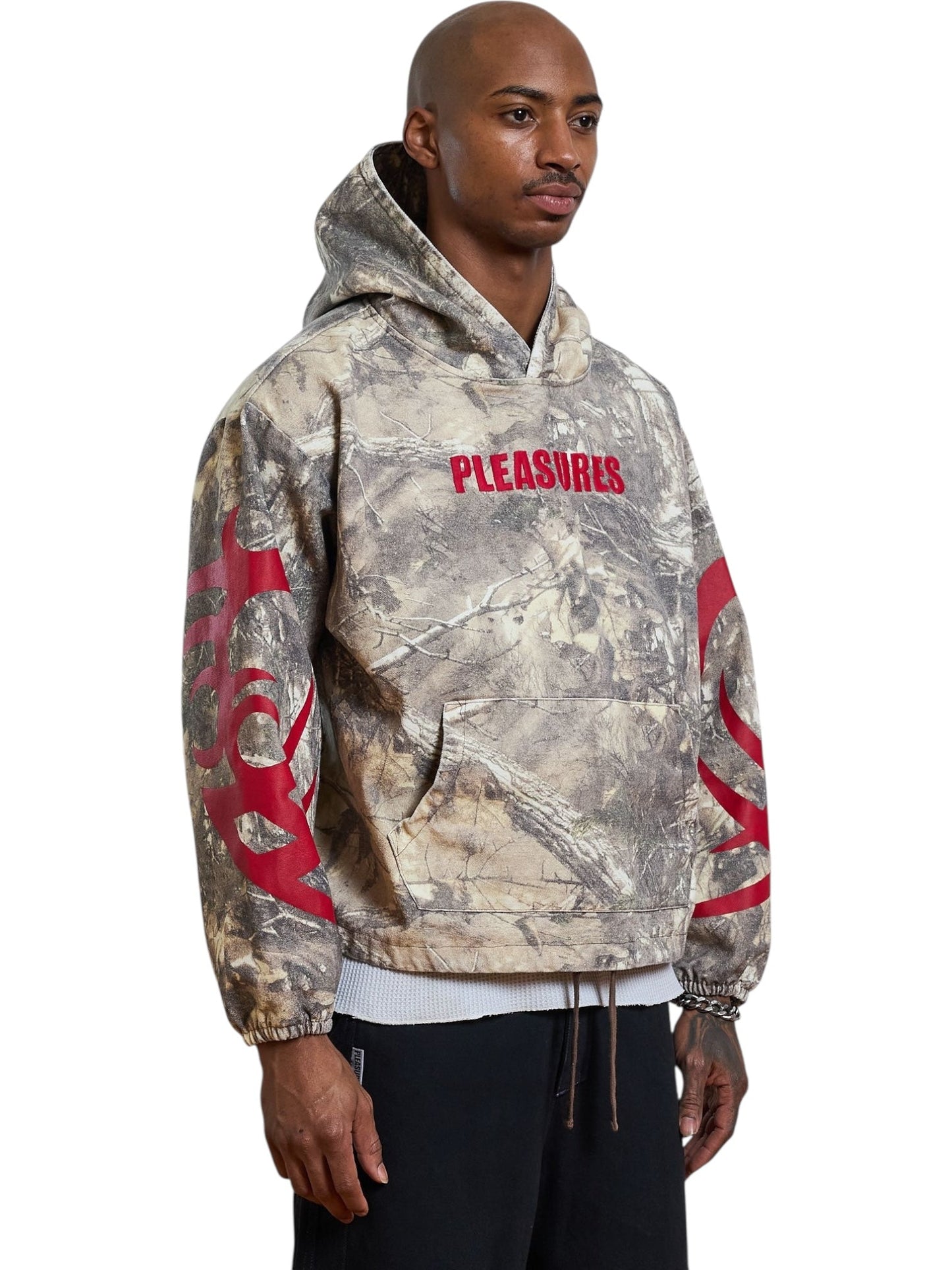 Pleasures Hunt Canvas Poncho Hoodie Camo