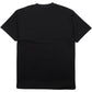 The PLEASURES Migraine T-shirt Black Edge is a soft cotton short-sleeve tee with a boxy, relaxed fit. Displayed flat with the back facing up, it offers comfort and minimalist style.