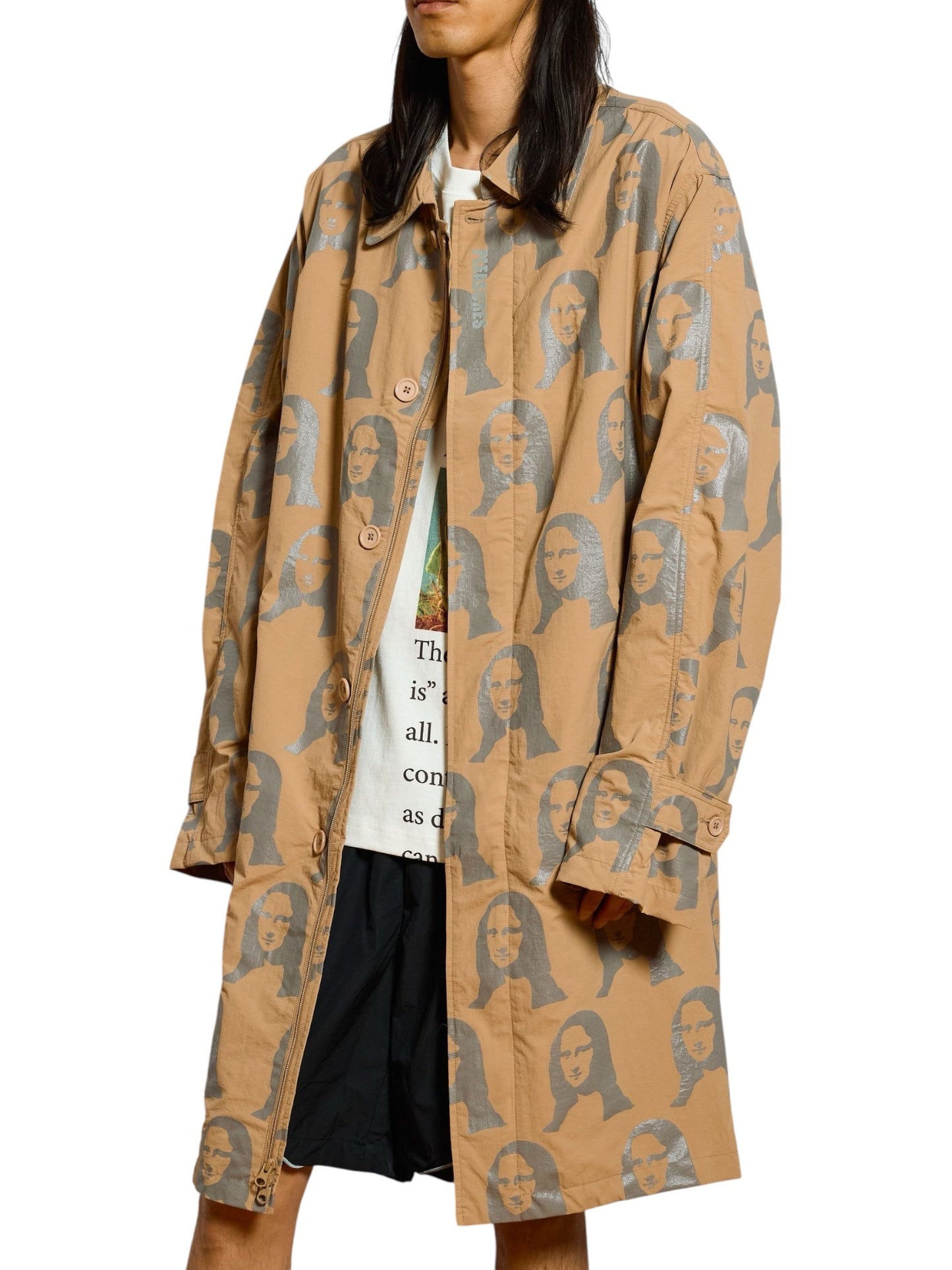 Pleasures Mona Single Breasted Coat Beige