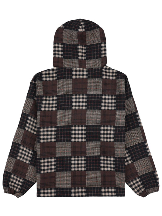 Probus Pleasures P26F008 Madras Poncho Hoodie BRN Pleasures P26F008 Madras Poncho Hoodie BRN BROWN