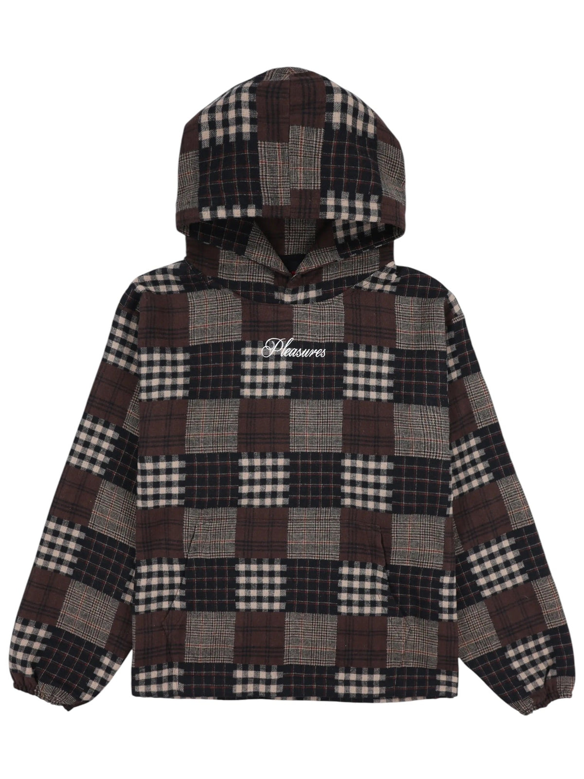 Probus Pleasures P26F008 Madras Poncho Hoodie BRN Pleasures P26F008 Madras Poncho Hoodie BRN BROWN