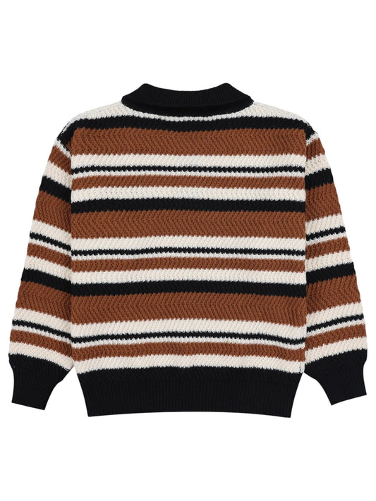 Probus Pleasures P26F018 Cooper Polo Sweater BRN Pleasures P26F018 Cooper Polo Sweater BRN BROWN
