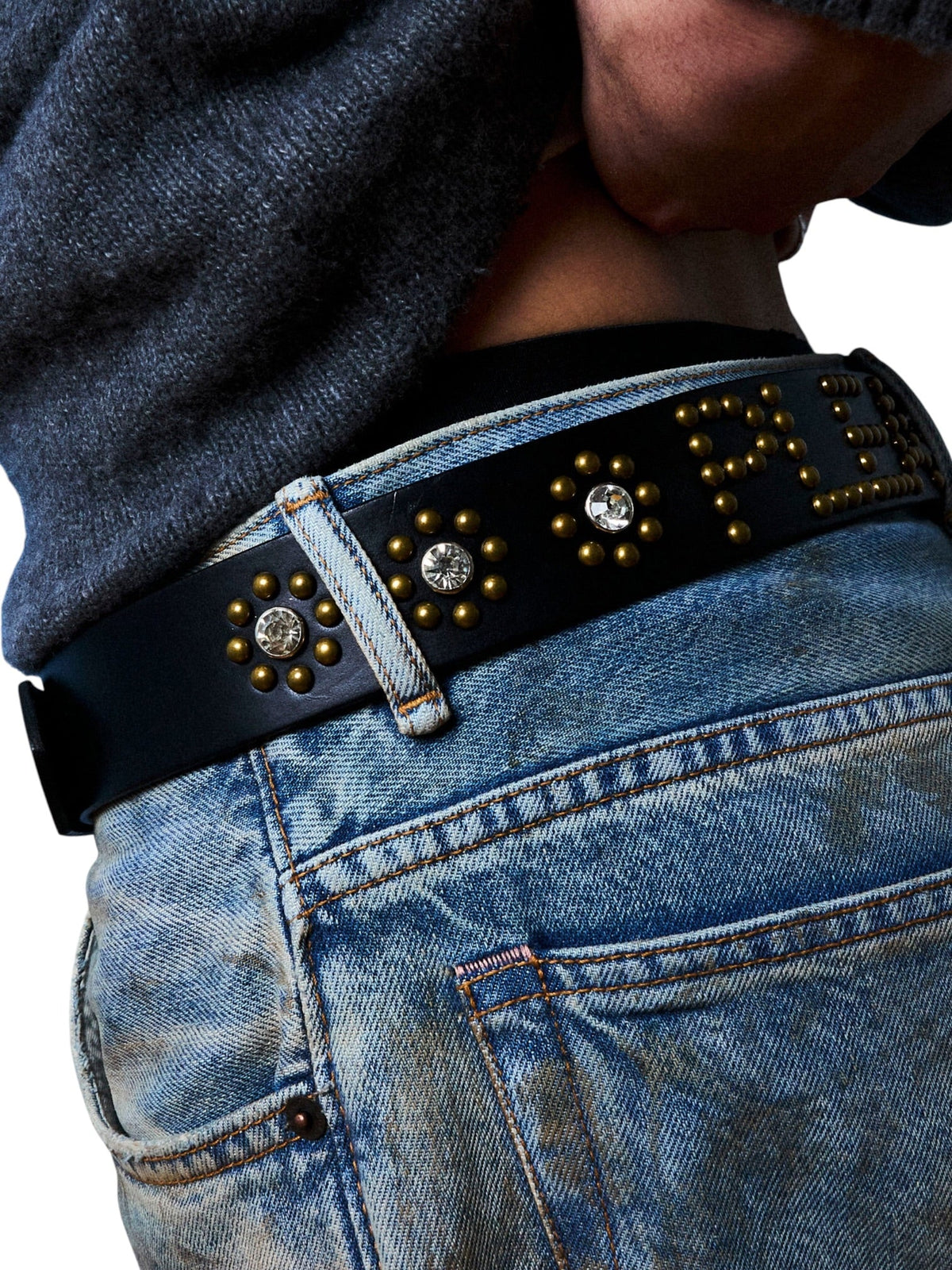 Probus Pleasures P26F039 Pleasures Studded Belt BLK Pleasures P26F039 Pleasures Studded Belt BLK BLACK