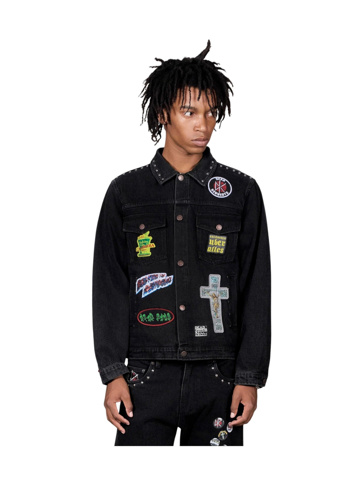 Probus Pleasures P26F040 DIY Trucker Jacket BLK Pleasures P26F040 DIY Trucker Jacket BLK BLACK