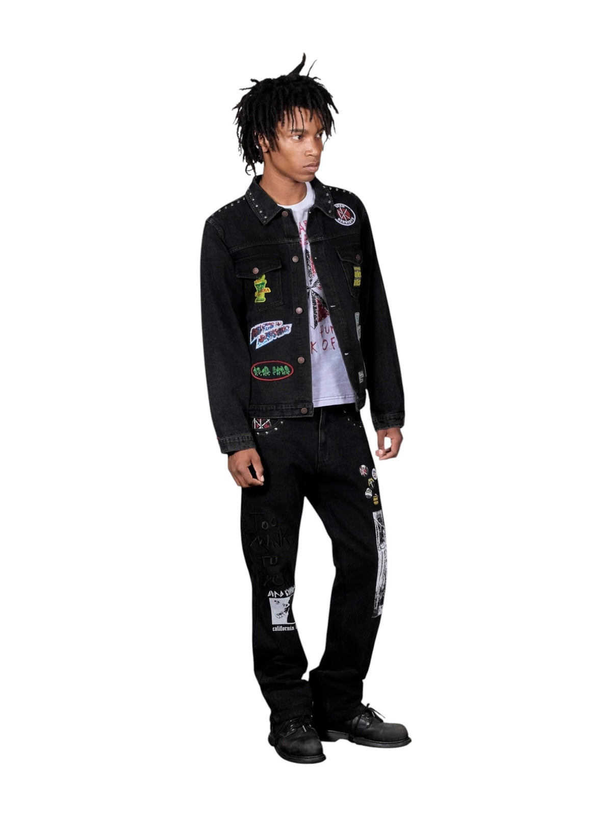 Probus Pleasures P26F040 DIY Trucker Jacket BLK Pleasures P26F040 DIY Trucker Jacket BLK BLACK