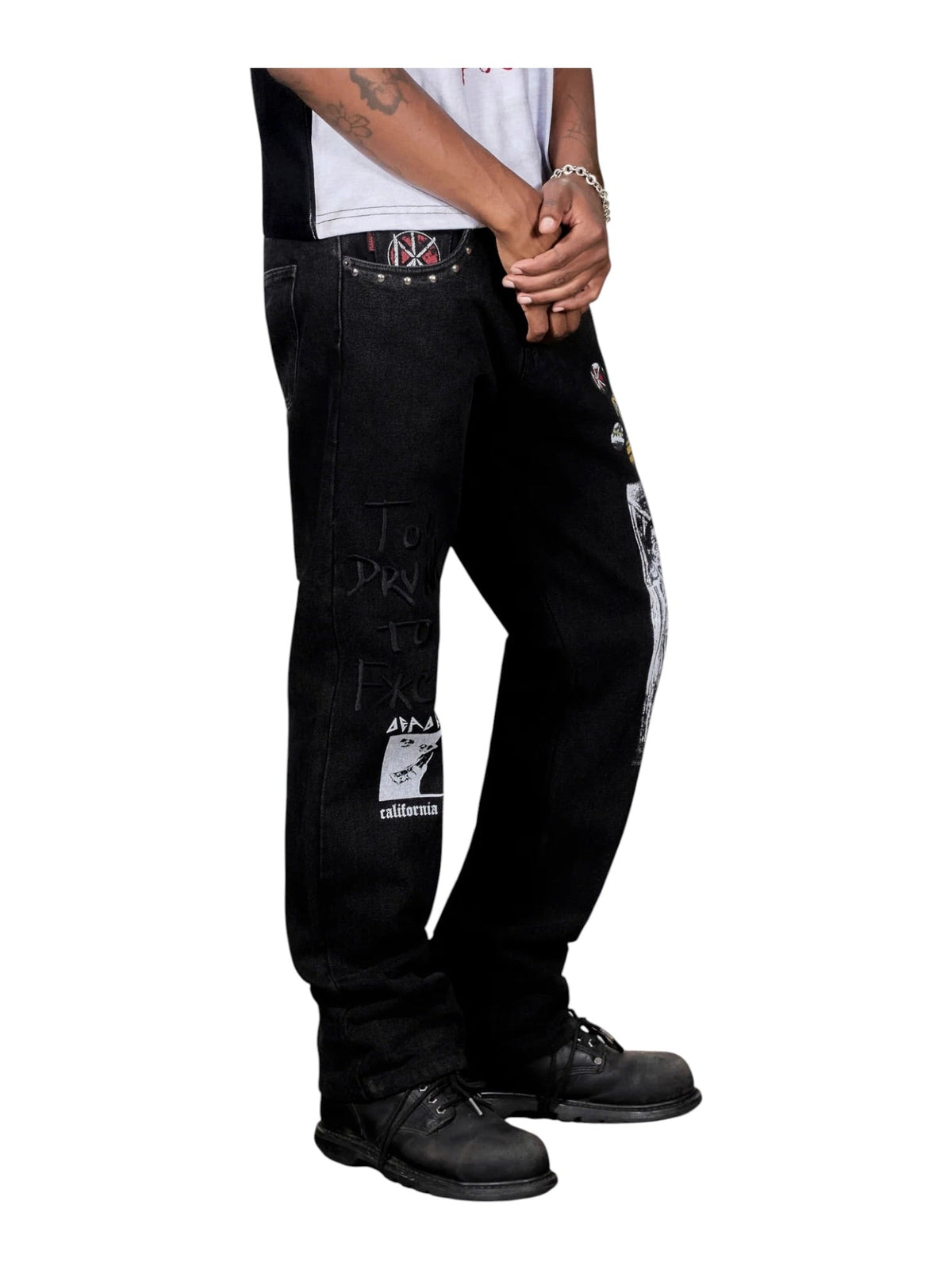 Probus Pleasures P26F041 DIY Straight Leg Pants BLK Pleasures P26F041 DIY Straight Leg Pants BLK BLACK