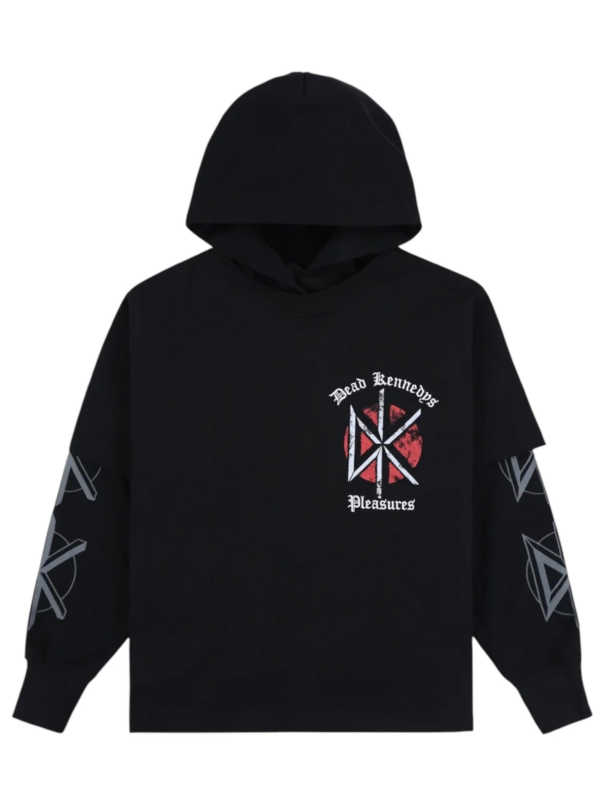 Probus Pleasures P26FDK002 Kennedys Layered Hoodie BLK Pleasures P26FDK002 Kennedys Layered Hoodie BLK BLACK