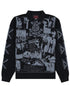 Probus Pleasures P26FDK005 Poster Long Sleeve Polo BLK Pleasures P26FDK005 Poster Long Sleeve Polo BLK BLACK