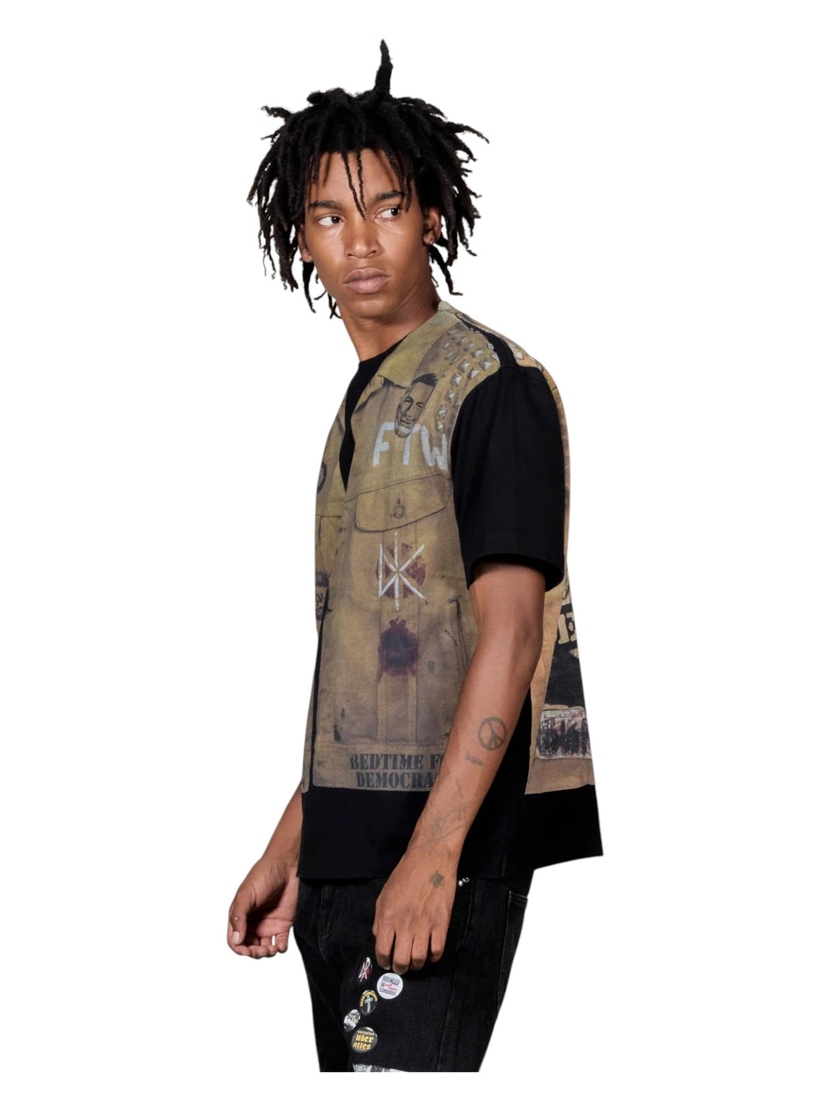 Probus Pleasures P26FDK007 Vest Heavyweight Shirt BLK Pleasures P26FDK007 Vest Heavyweight Shirt BLK BLACK