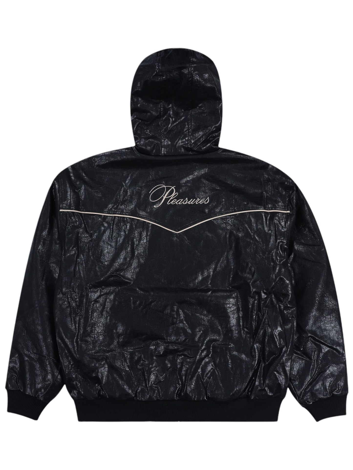 Pleasures Revenge Hooded Work Jacket in Black