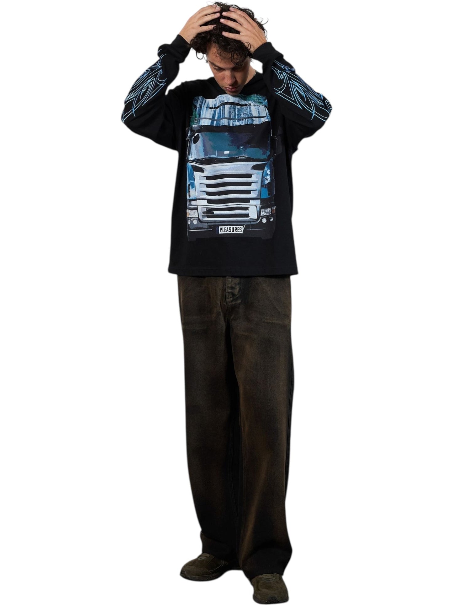 Pleasures Semi Heavyweight Long Sleeve Shirt Black