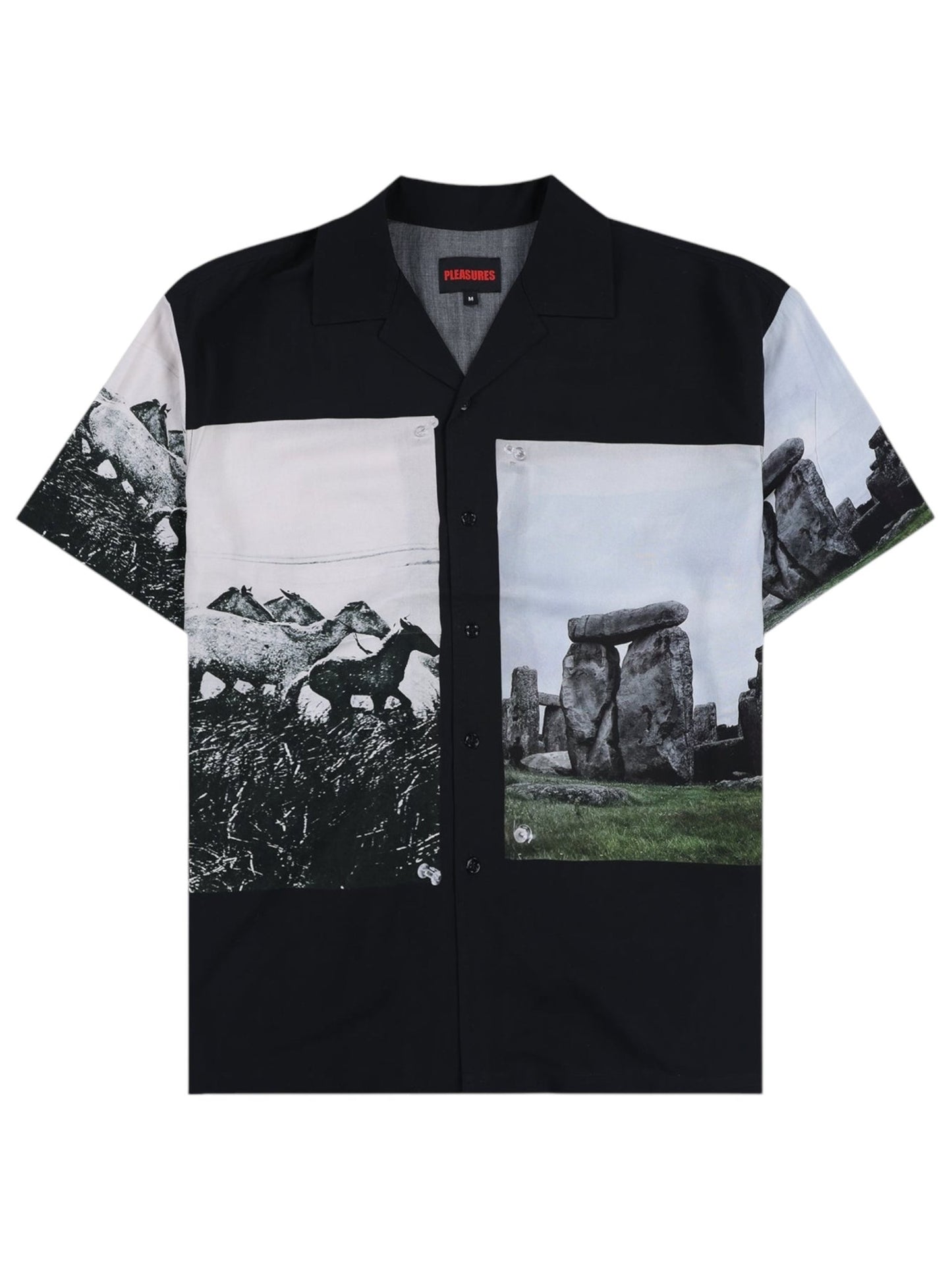 Pleasures Stone Horse Button Down Black