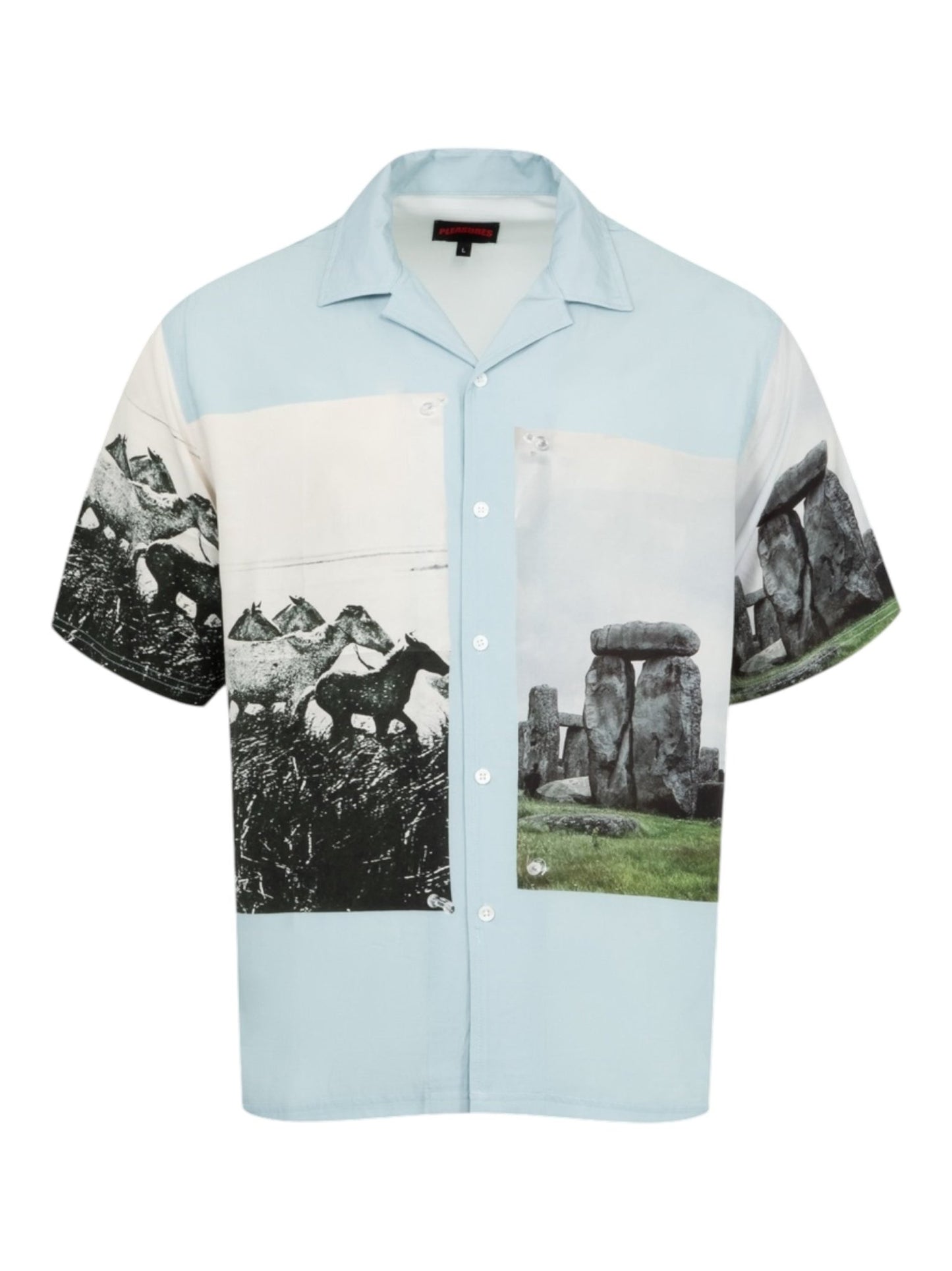 Pleasures Stone Horse Button Down Blue