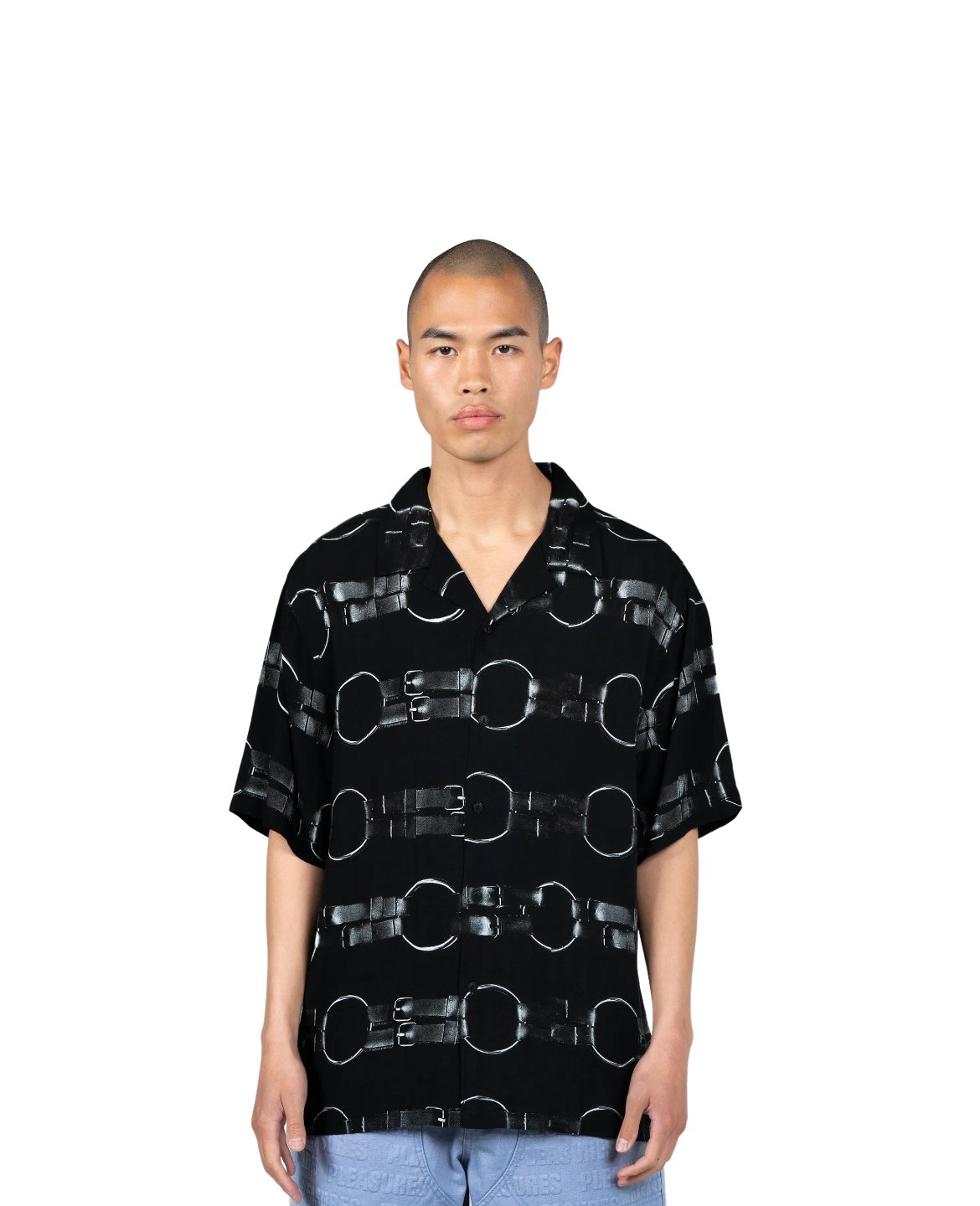 Pleasures Straps Button Down Shirt In Black