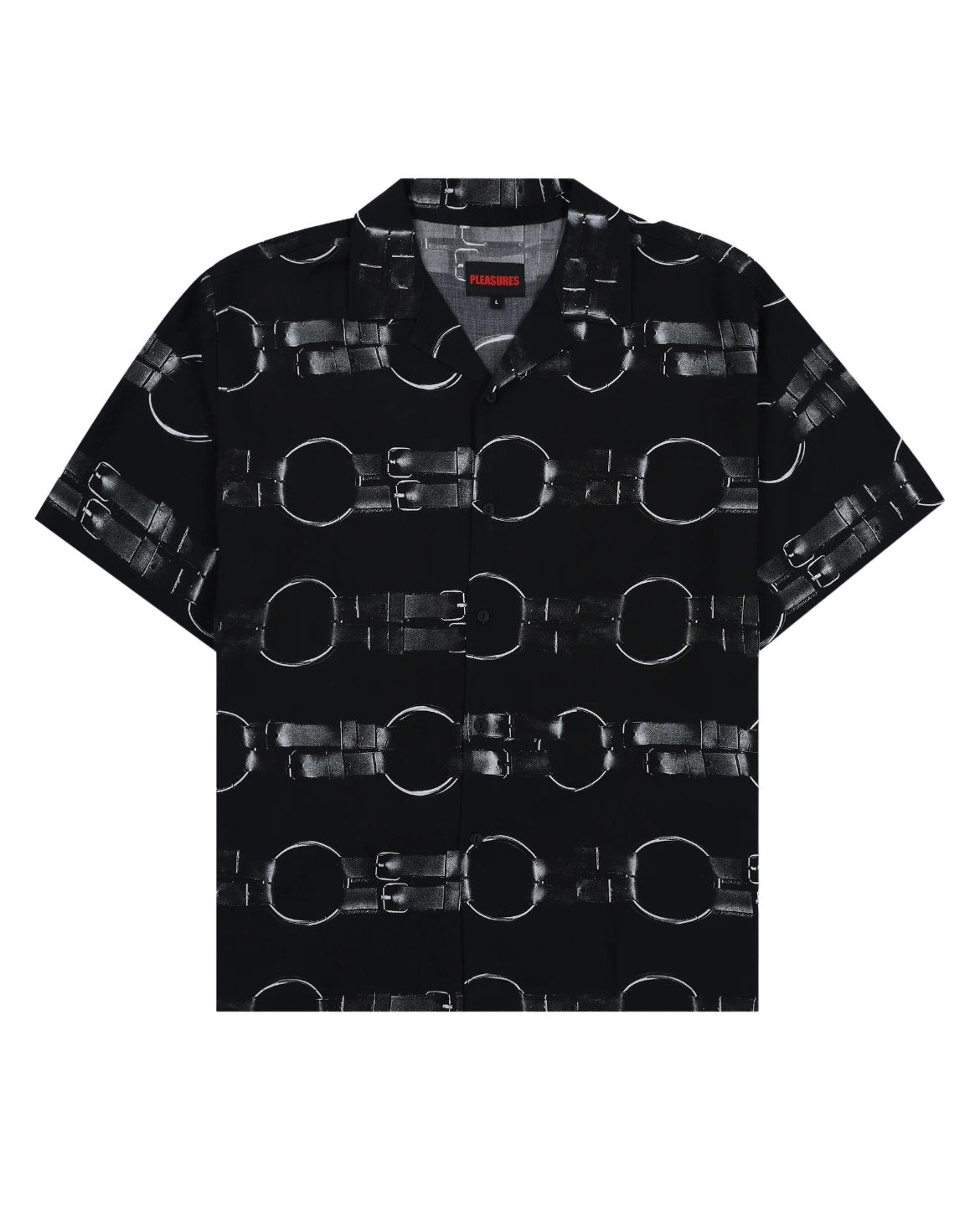 Pleasures Straps Button Down Shirt In Black