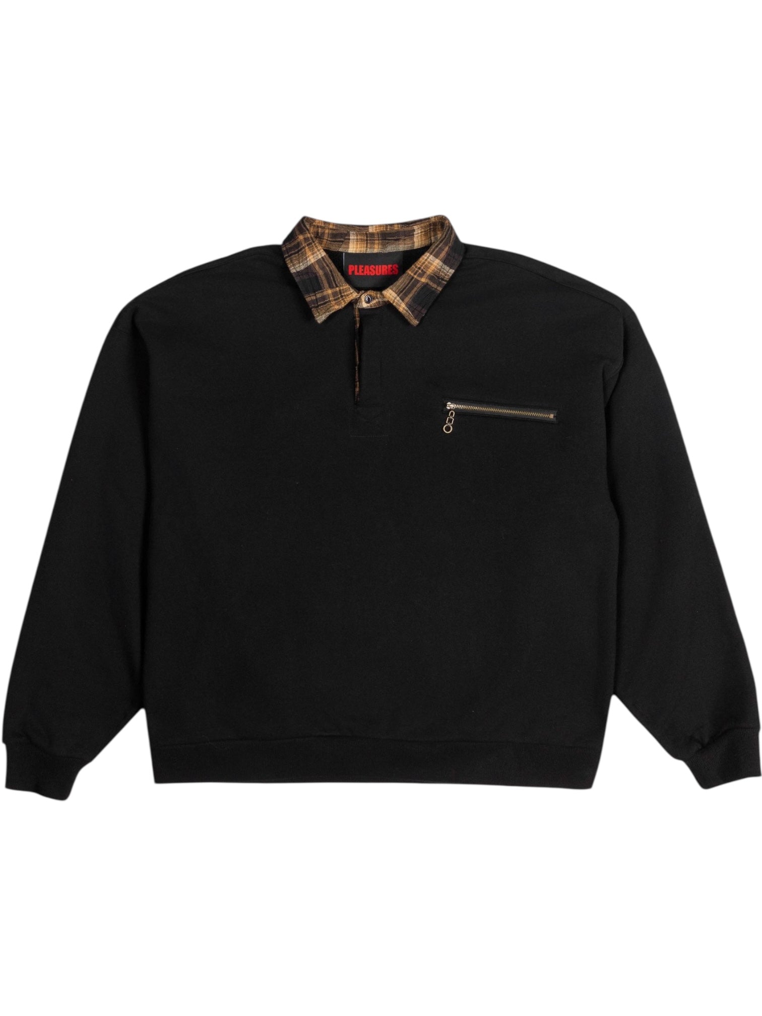Pleasures Town Polo Sweatshirt Black