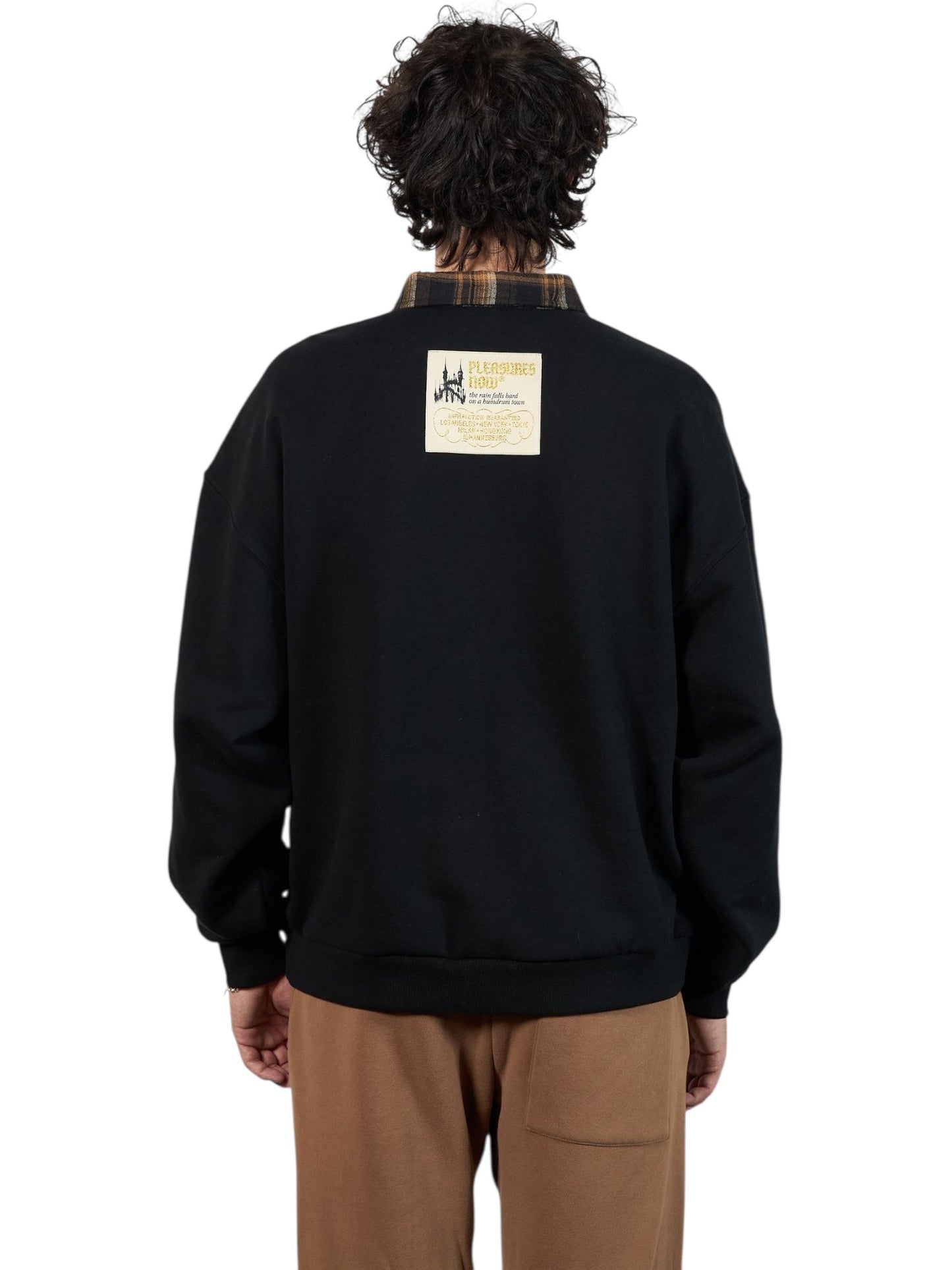 Pleasures Town Polo Sweatshirt Black