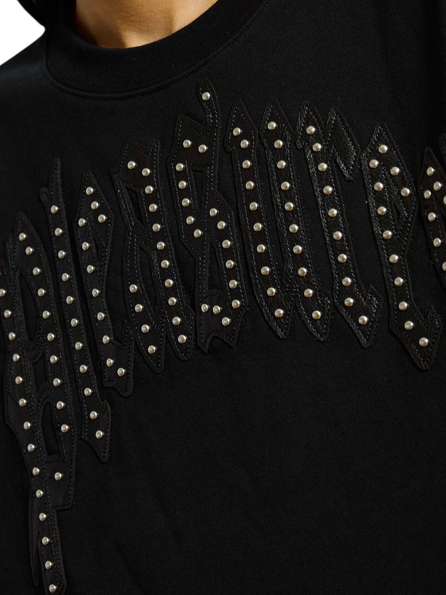 Pleasures Twitch Studded Crewneck Black