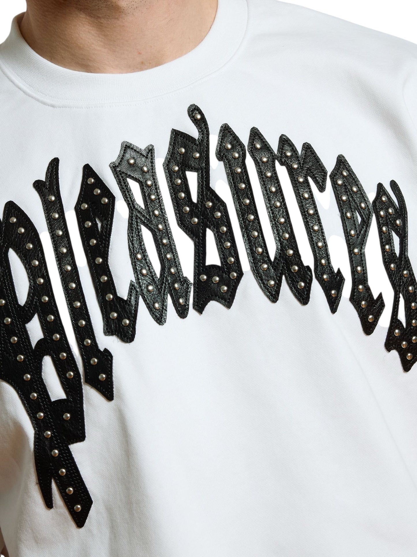 Pleasures Twitch Studded Crewneck  White