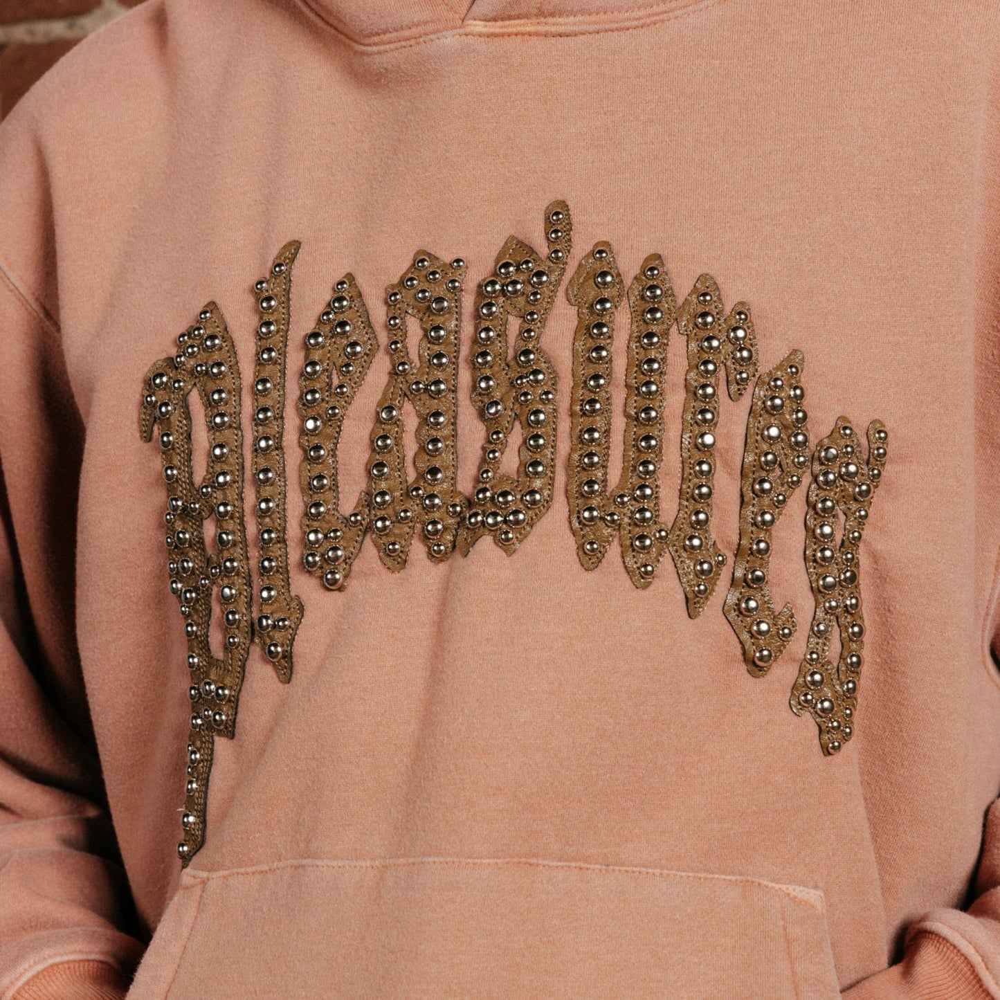 Pleasures Twitch Studded Hoodie Clay