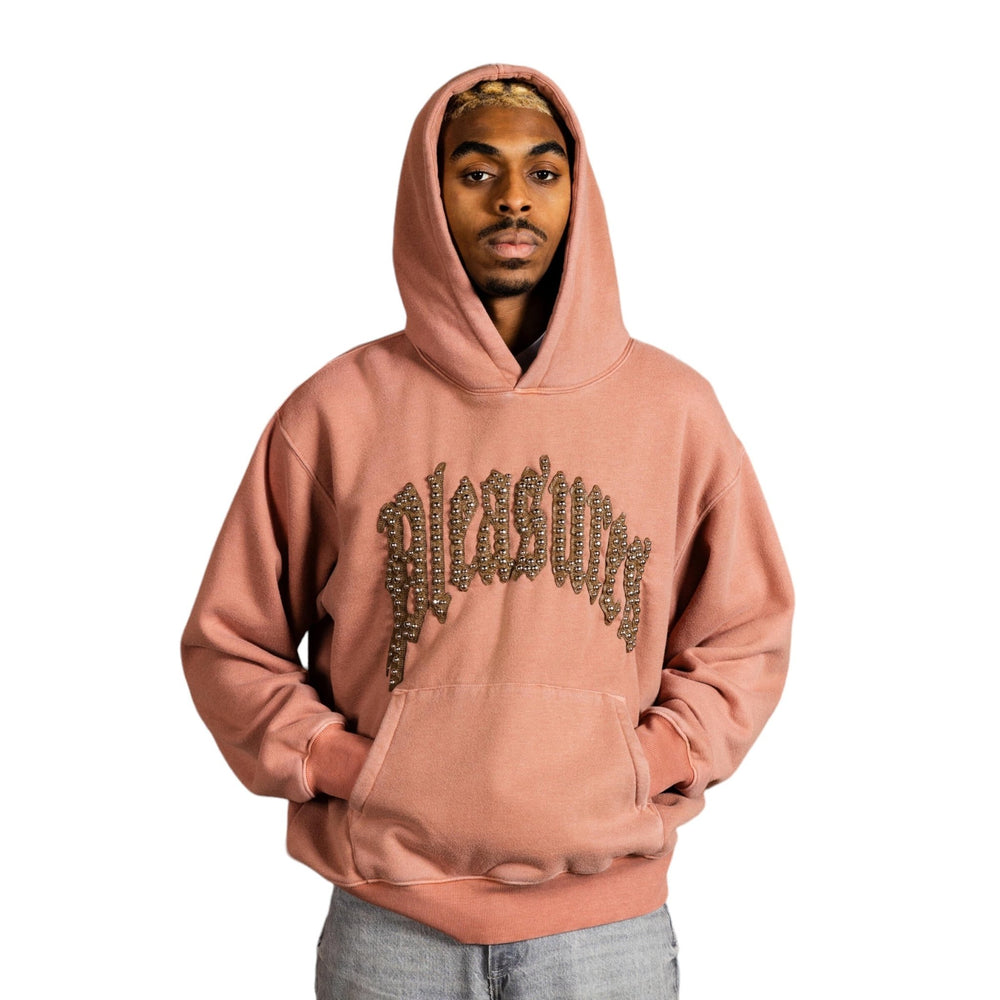 Pleasures Twitch Studded Hoodie Clay