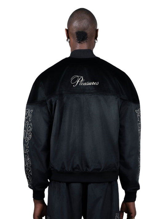 Pleasures Unquote Velour Jacket in Black