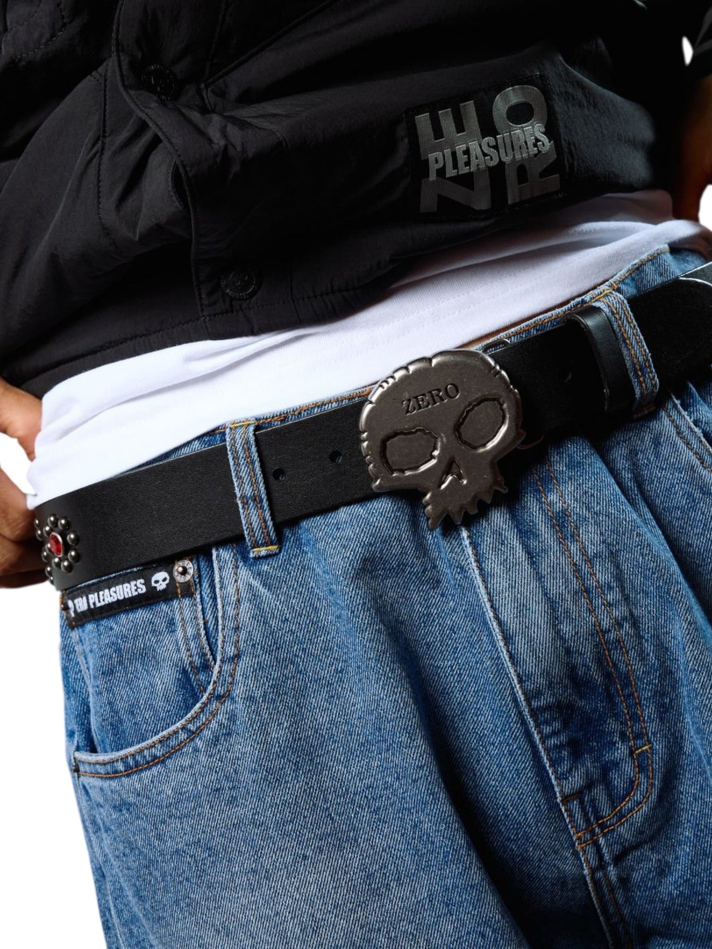 Pleasures Zero Studded Belt Black