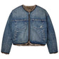 Probus Purple Brand M0040-RFDS426 Reversible Fur Demin Jacket Blue Purple Brand M0040-RFDS426 Reversible Fur Demin Jacket Blue BLUE