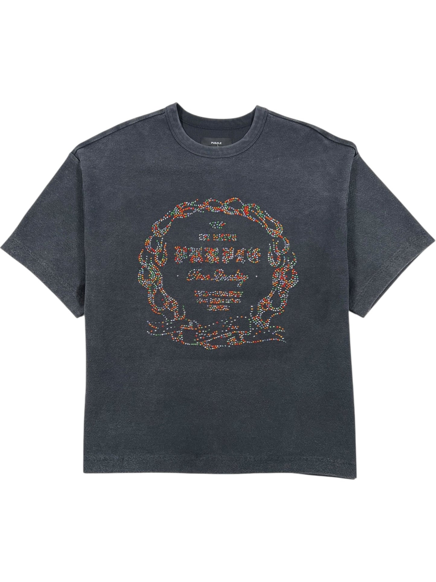 Purple Brand M1057-HTBC126 Hwt Textured Jersey Ss Black