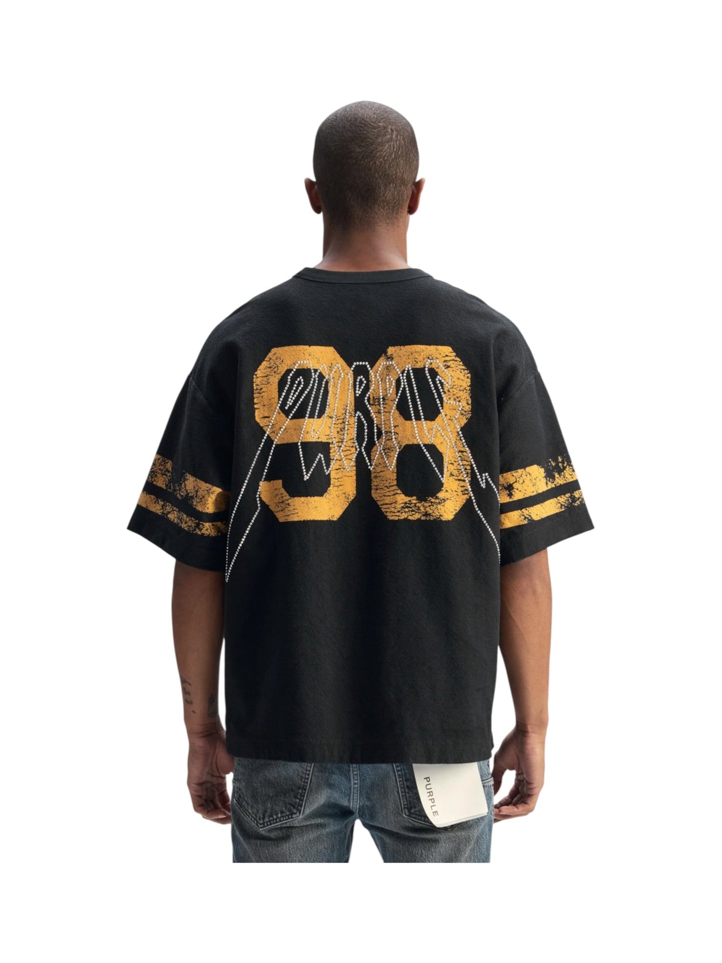 Probus Purple Brand M1057-HWBS426 Hwt Textured Jersey Ss Black Purple Brand M1057-HWBS426 Hwt Textured Jersey Ss Black BLACK