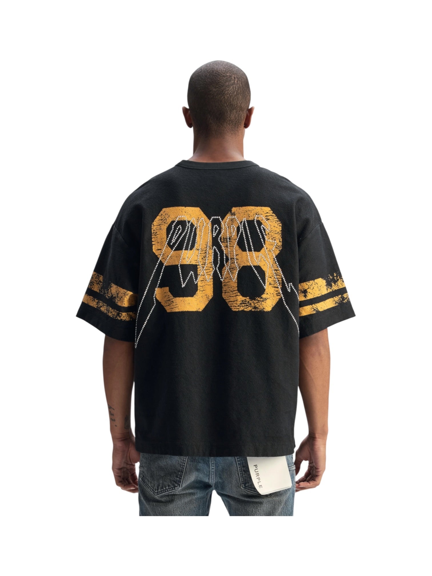 Probus Purple Brand M1057-HWBS426 Hwt Textured Jersey Ss Black Purple Brand M1057-HWBS426 Hwt Textured Jersey Ss Black BLACK