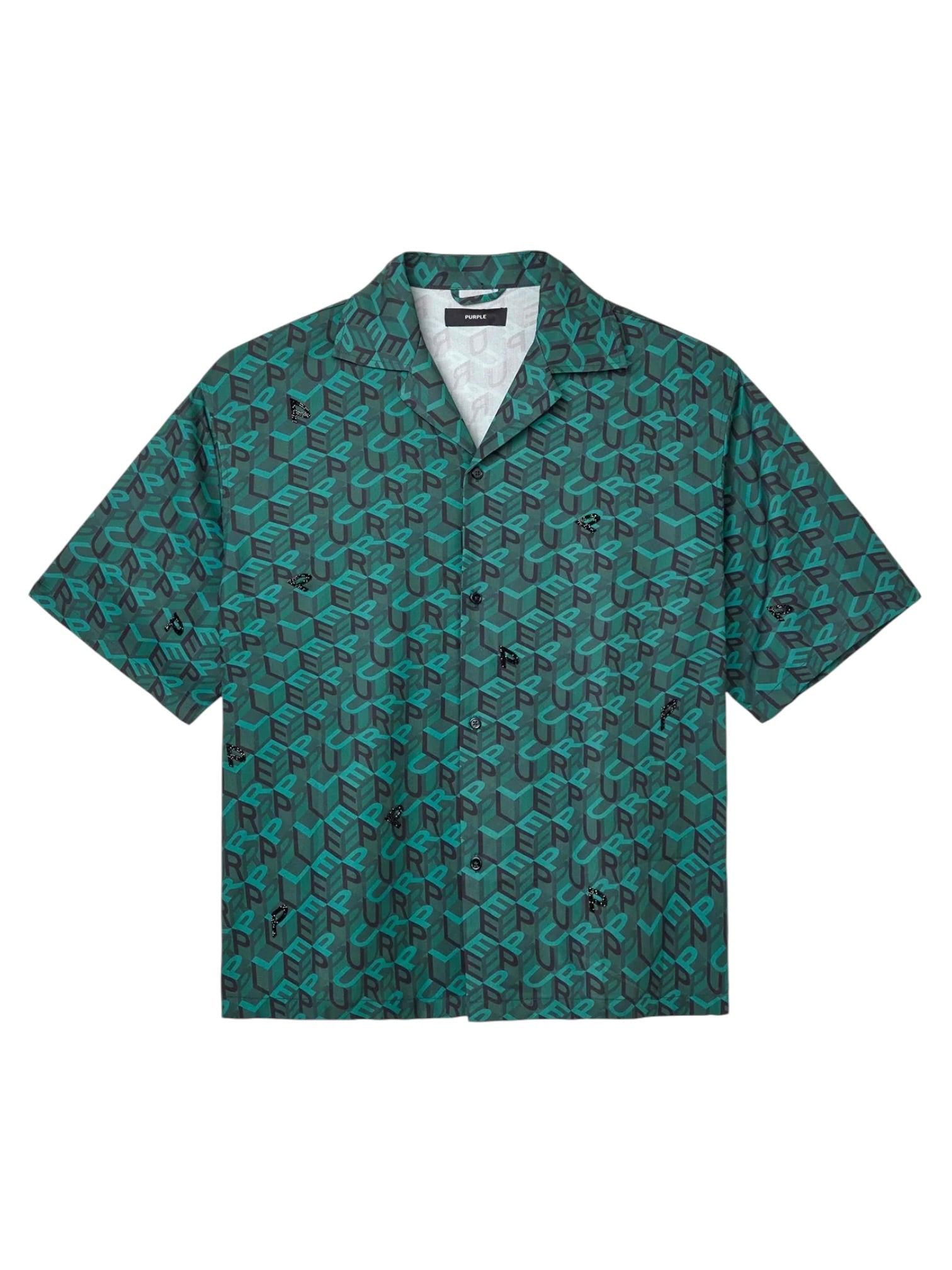 Probus Purple Brand M3015-LYWH326 Lyocell Resort Shirt Green Purple Brand M3015-LYWH326 Lyocell Resort Shirt Green GREEN