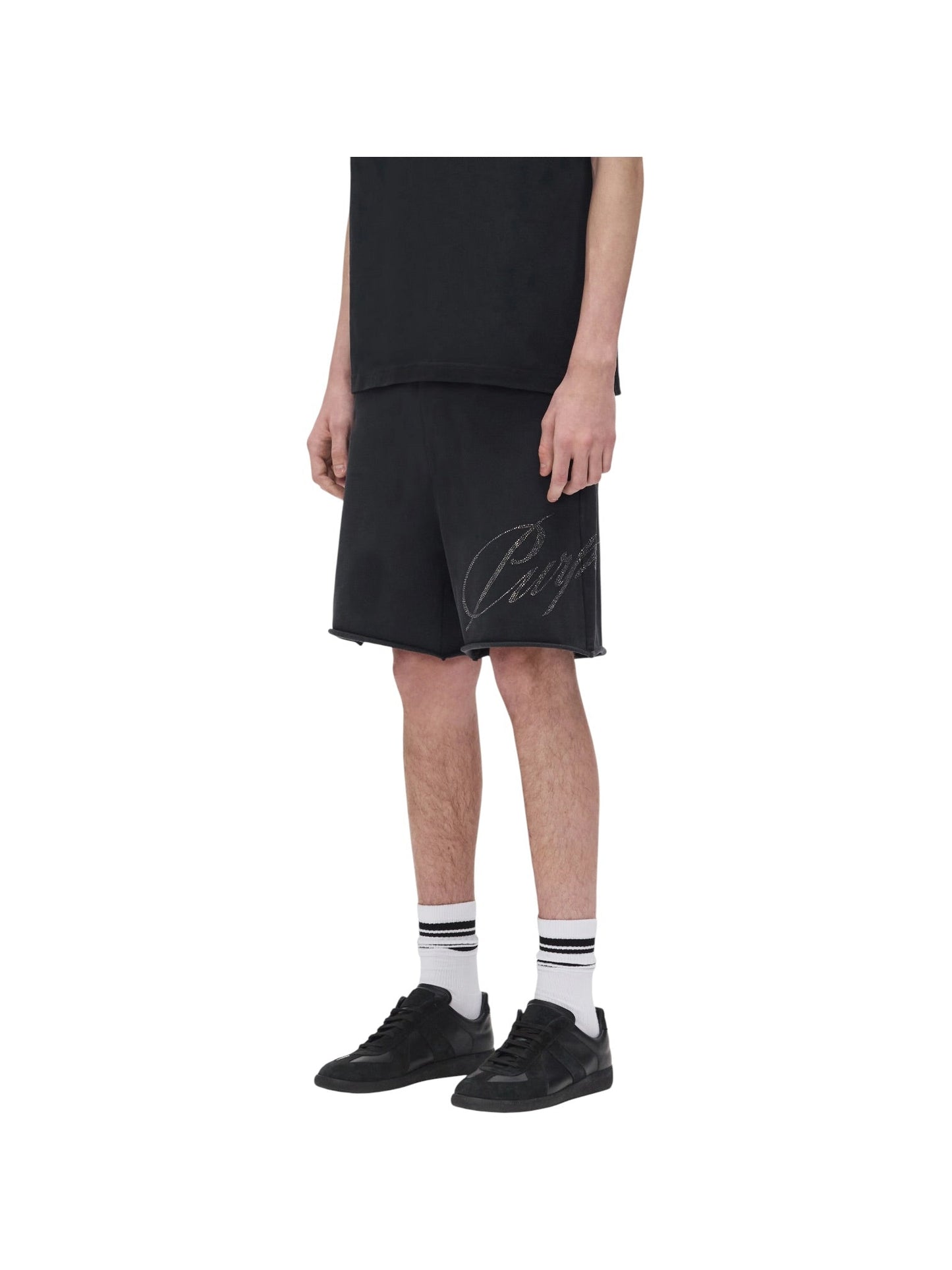 Purple Brand M4218-MWBC326 Midweight Fleece Po Shorts Black
