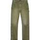 The Purple Brand M5005-CTMI Snap Carpenter Pant Green, crafted by PURPLE BRAND, offers a relaxed fit in durable cotton twill with multiple pockets and reinforced knees, all set against a flat white background.